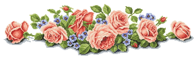 Линия из роз (на скатерть)