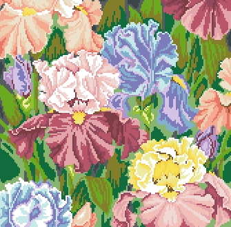 Ирисы (для подушки)